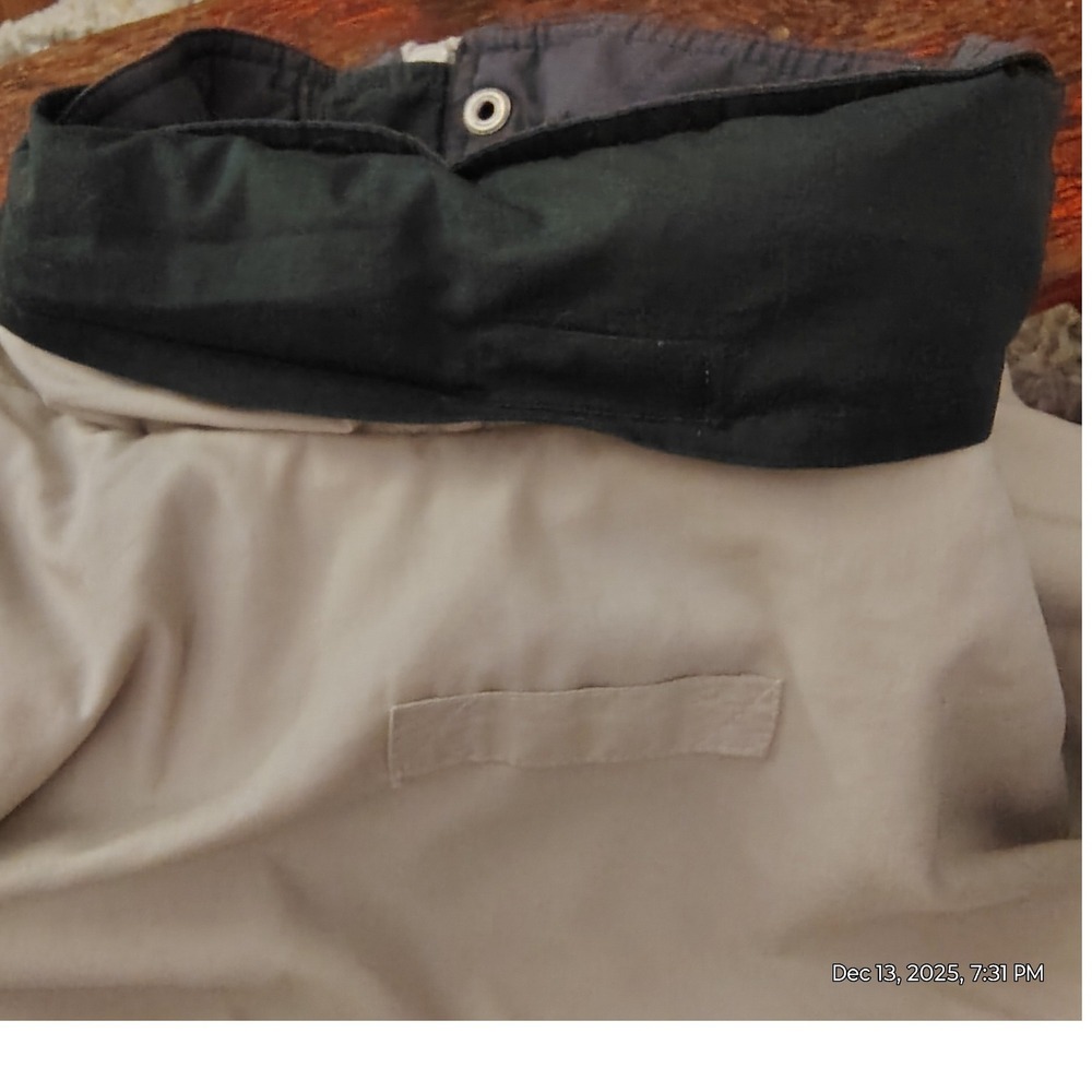 Vintage London Fog Mens Beige Bomber Jacket Large Removable Liner Concealed Hood - Picture 6 of 8